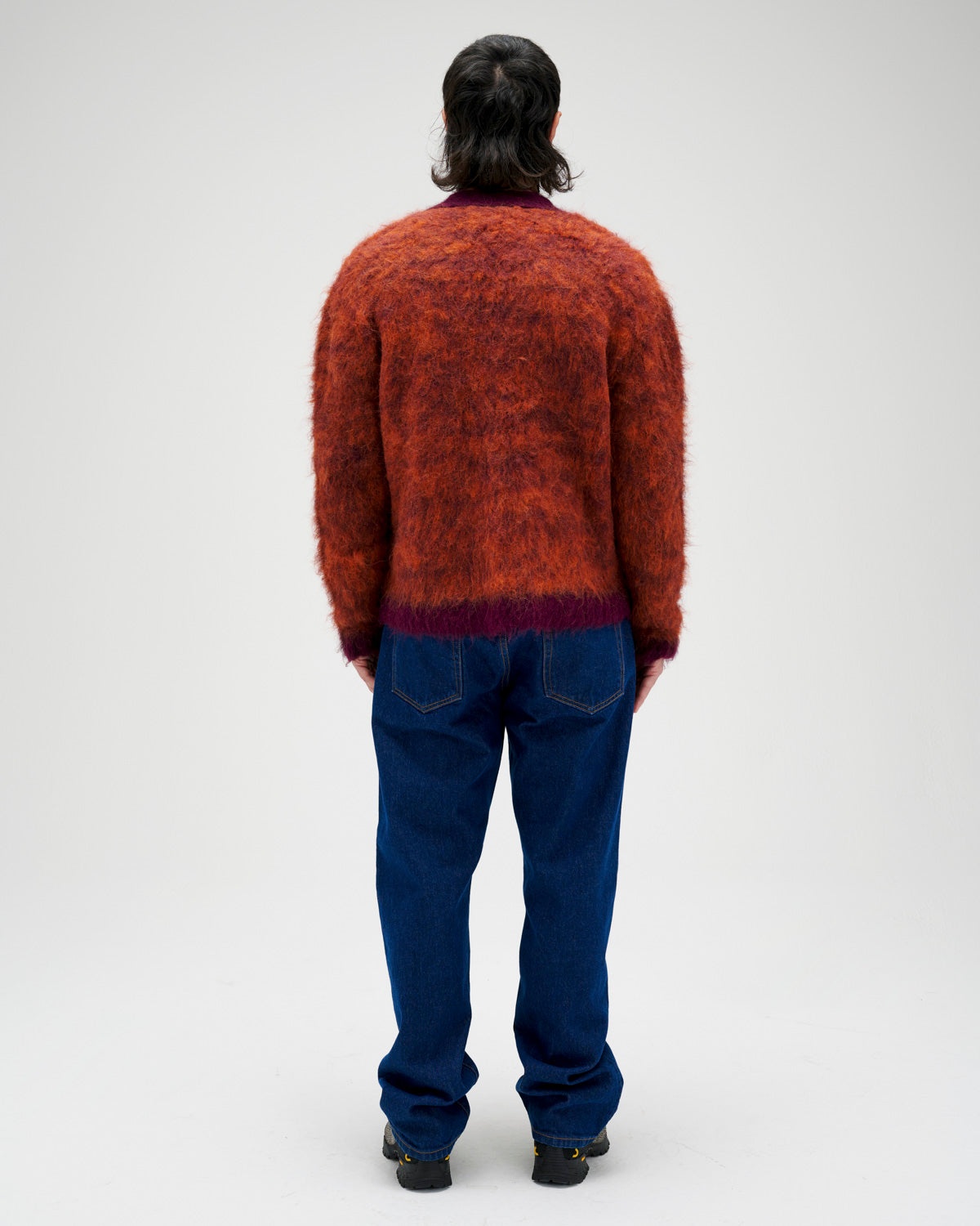 Marled Alpaca Cardigan - Purple - 8