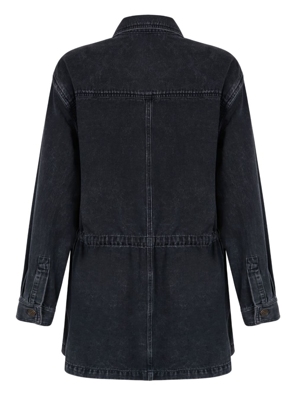 button-fastening cotton denim jacket - 2