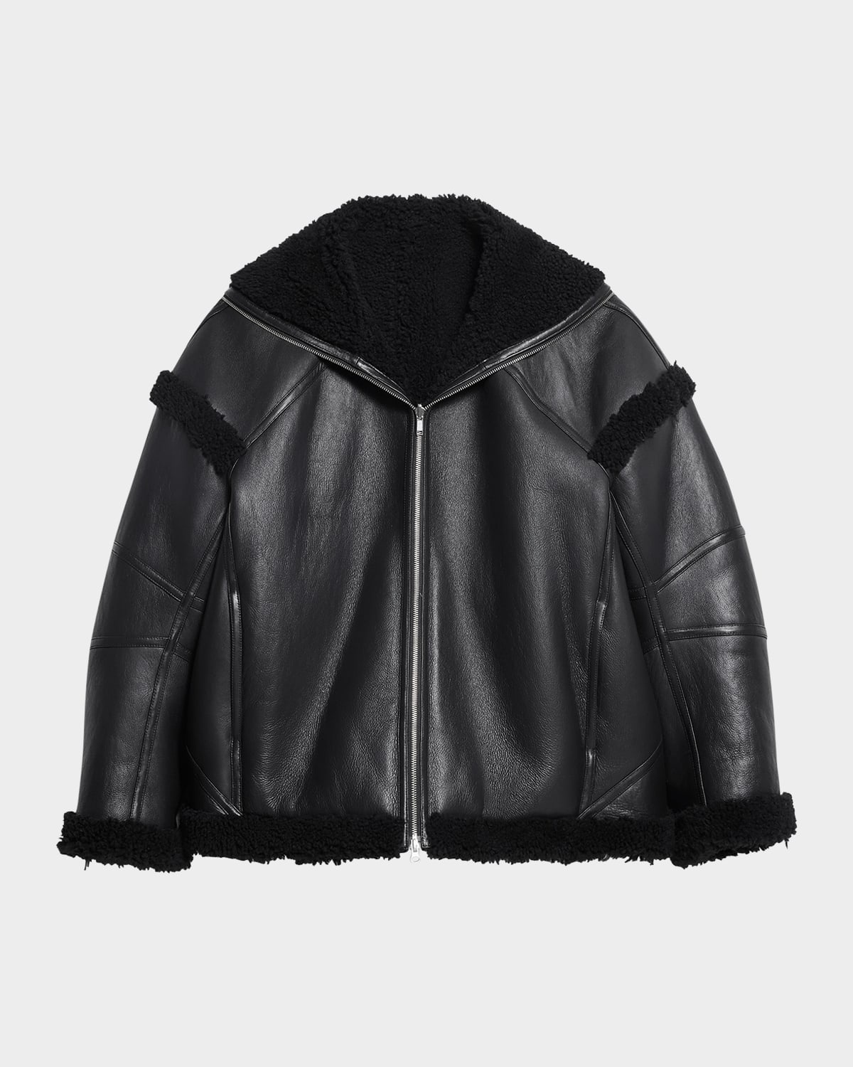 Apex Leather Teddy Jacket - 1