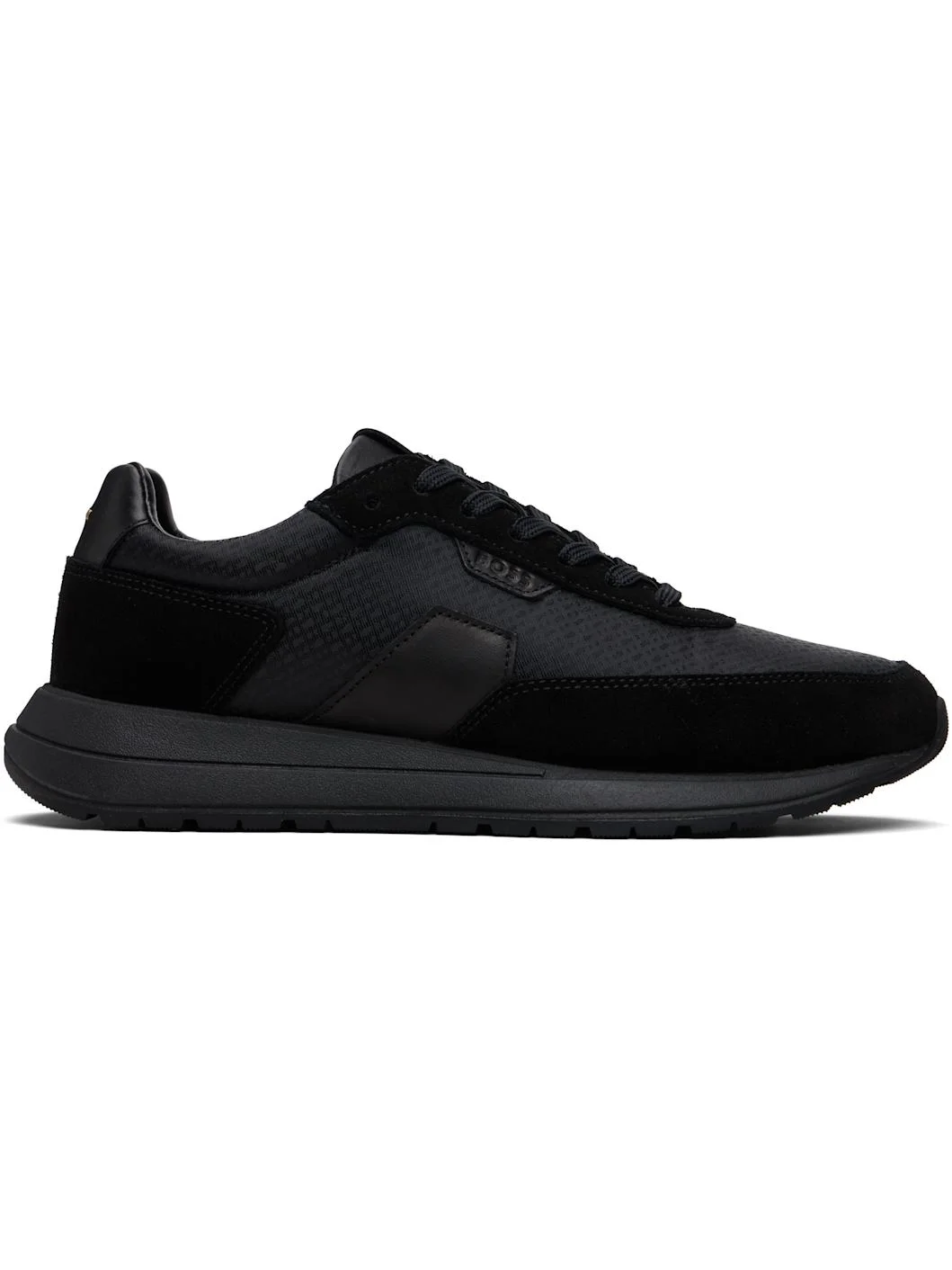 Black Suede Trim Sneakers - 1