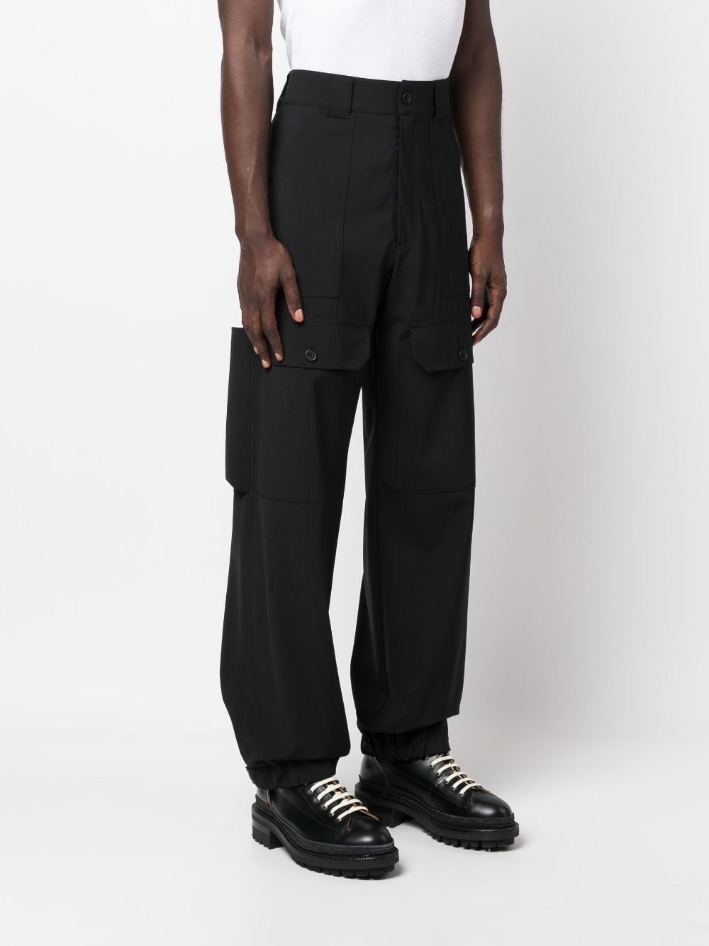 high-waist wide-leg trousers - 3