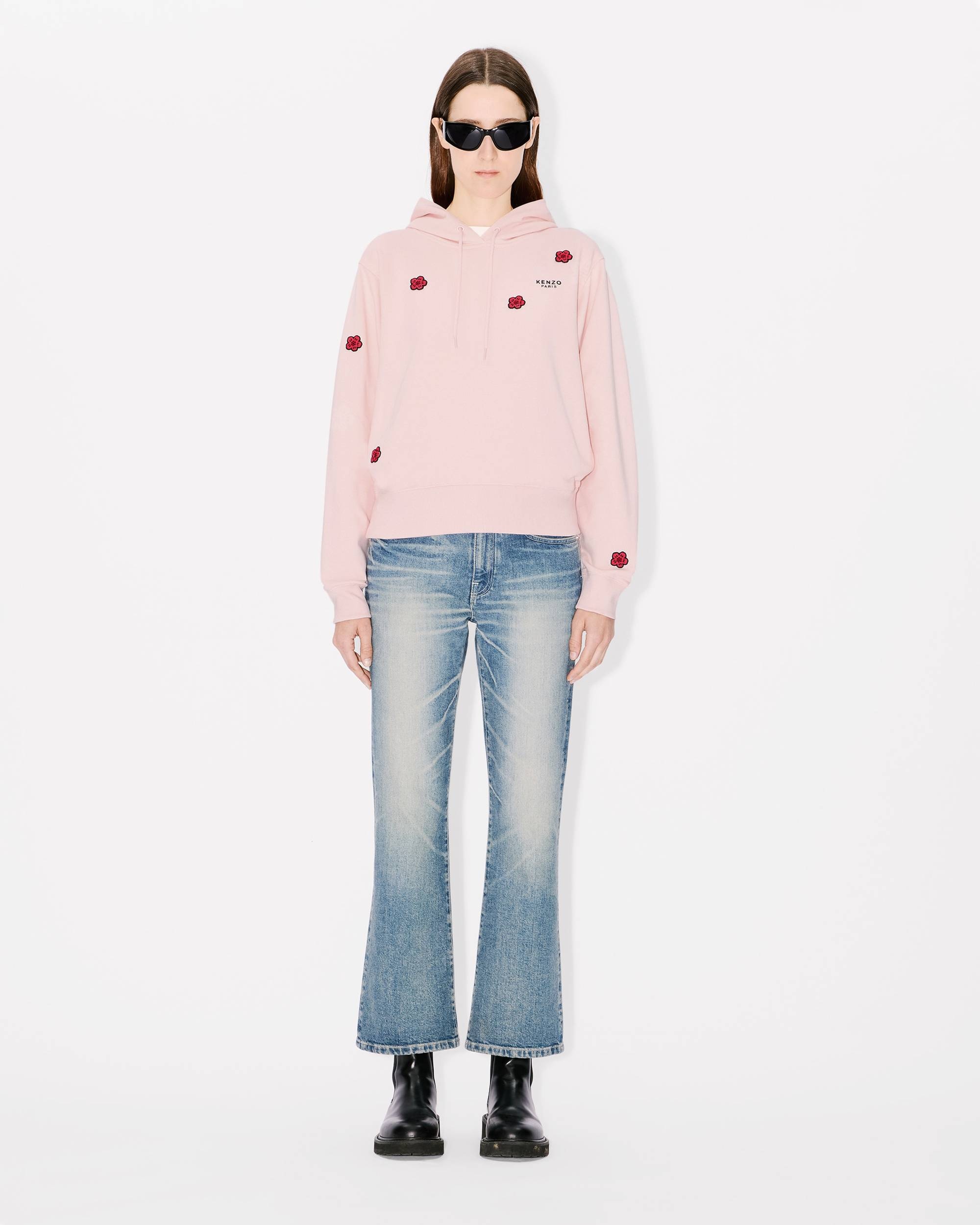 'Boke Flower' classic embroidered hoodie - 5