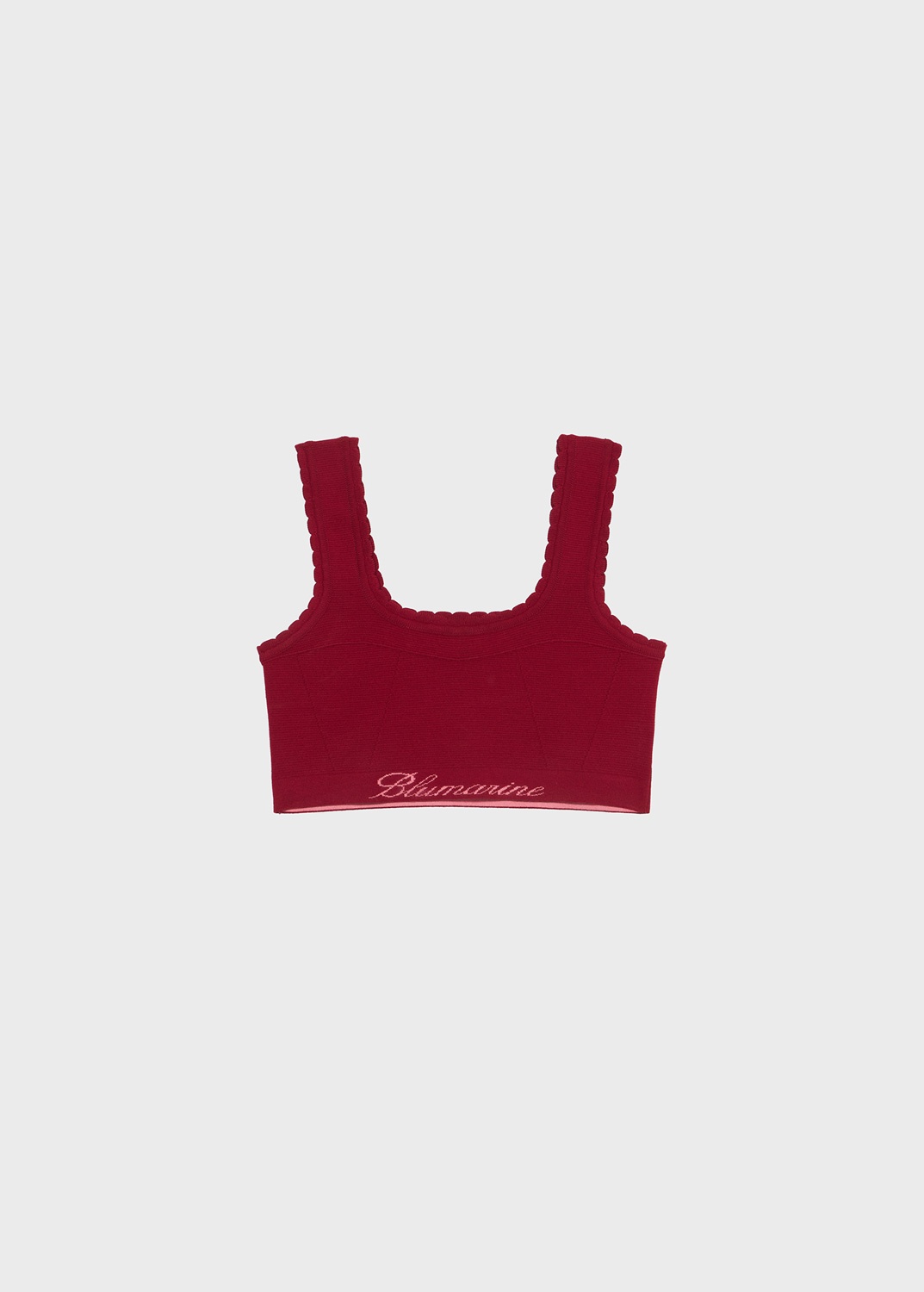 KNITTED CROPPED TOP WITH LOGO - 1