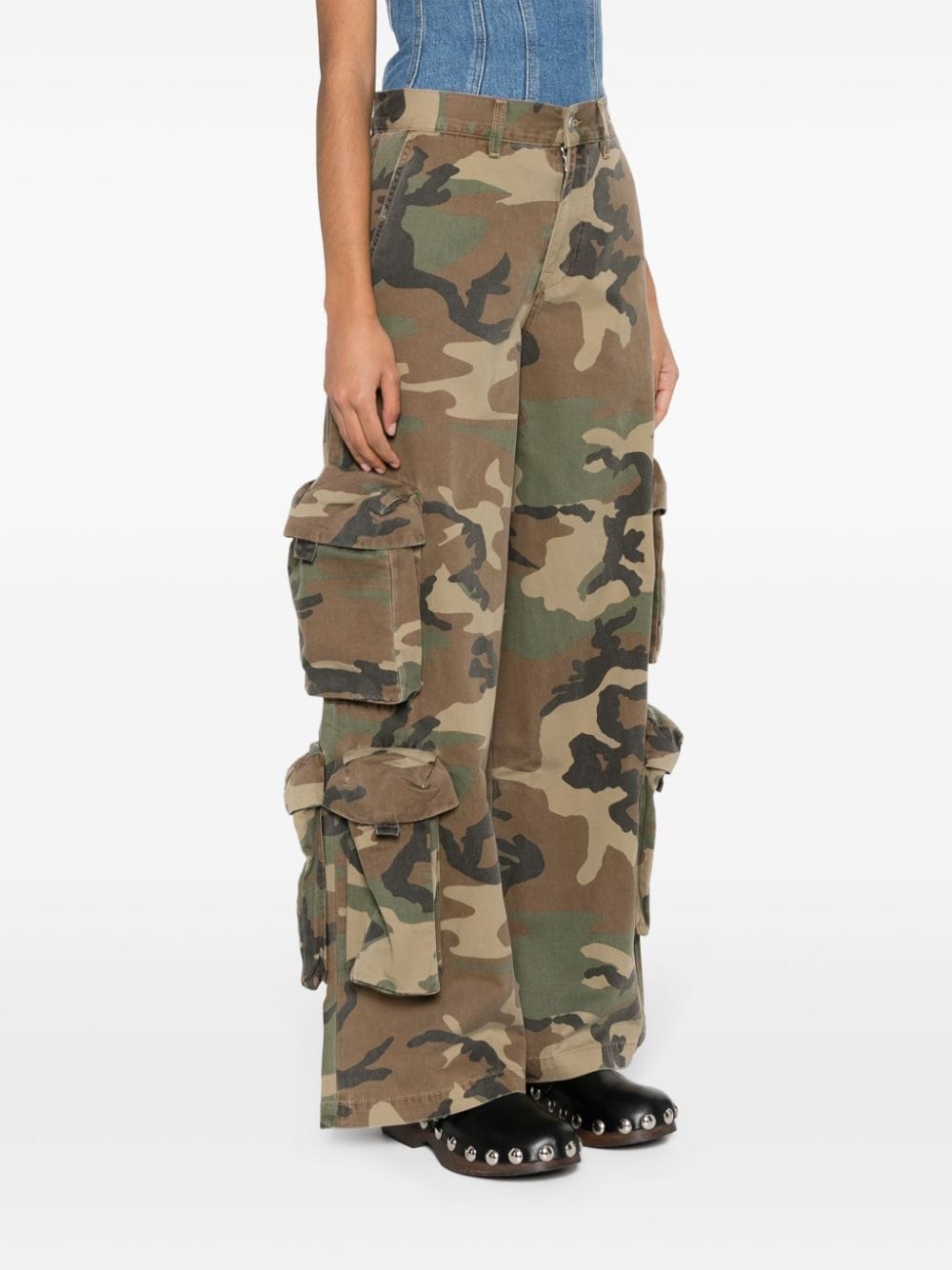 wide-leg cargo pants - 3