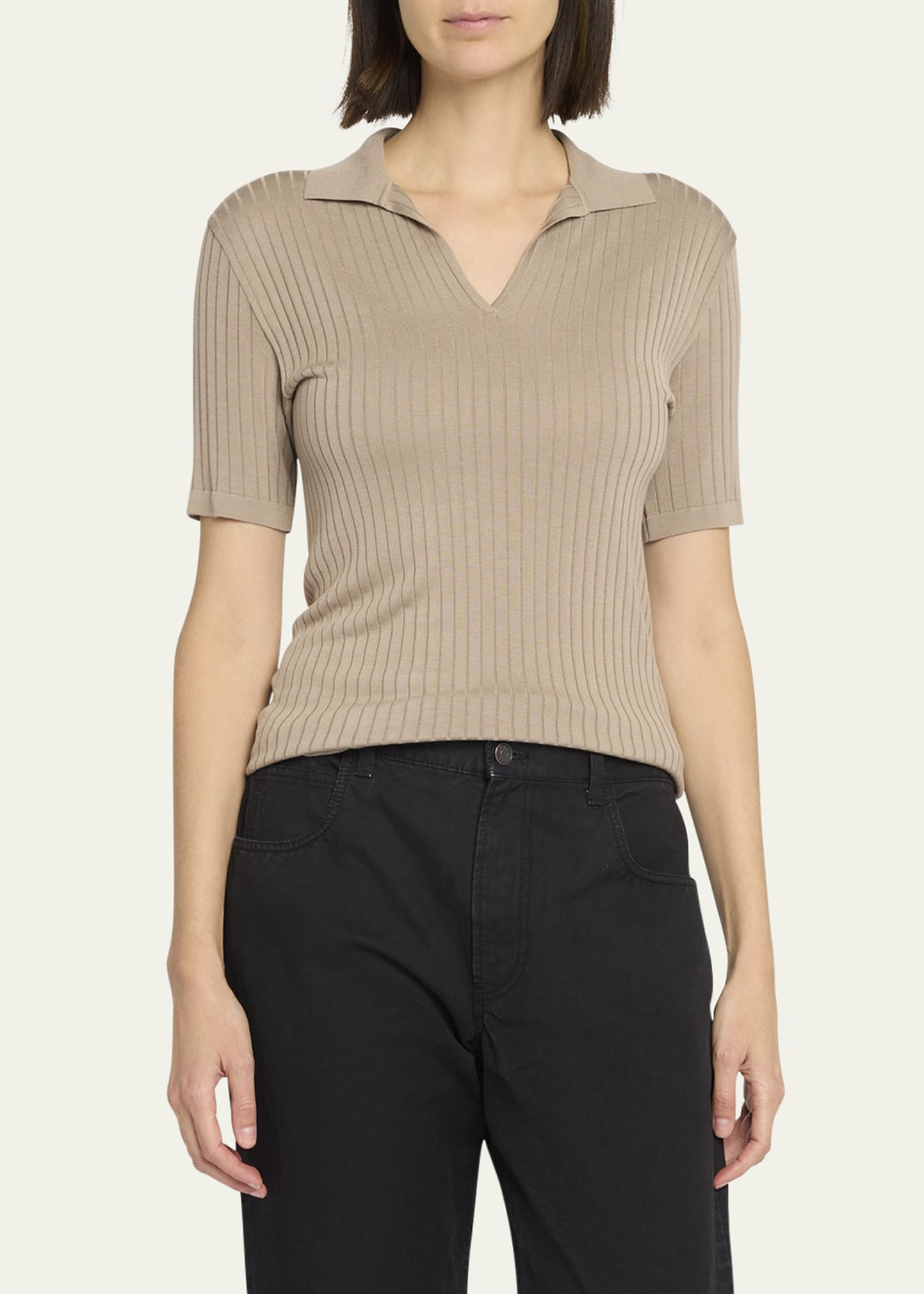 Kaiomi Ribbed Short-Sleeve Top - 4