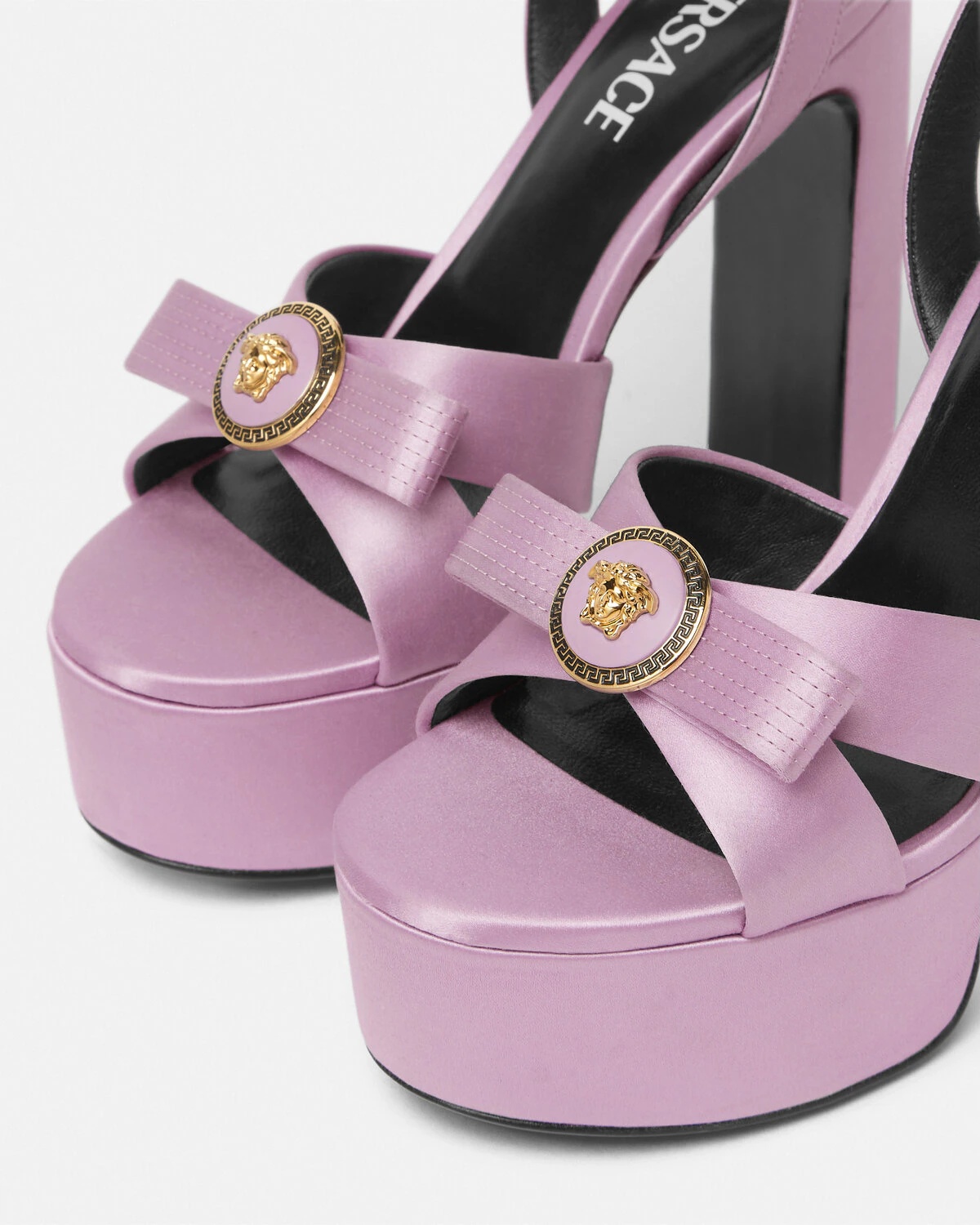 Gianni Ribbon Satin Sandals 140 mm - 5