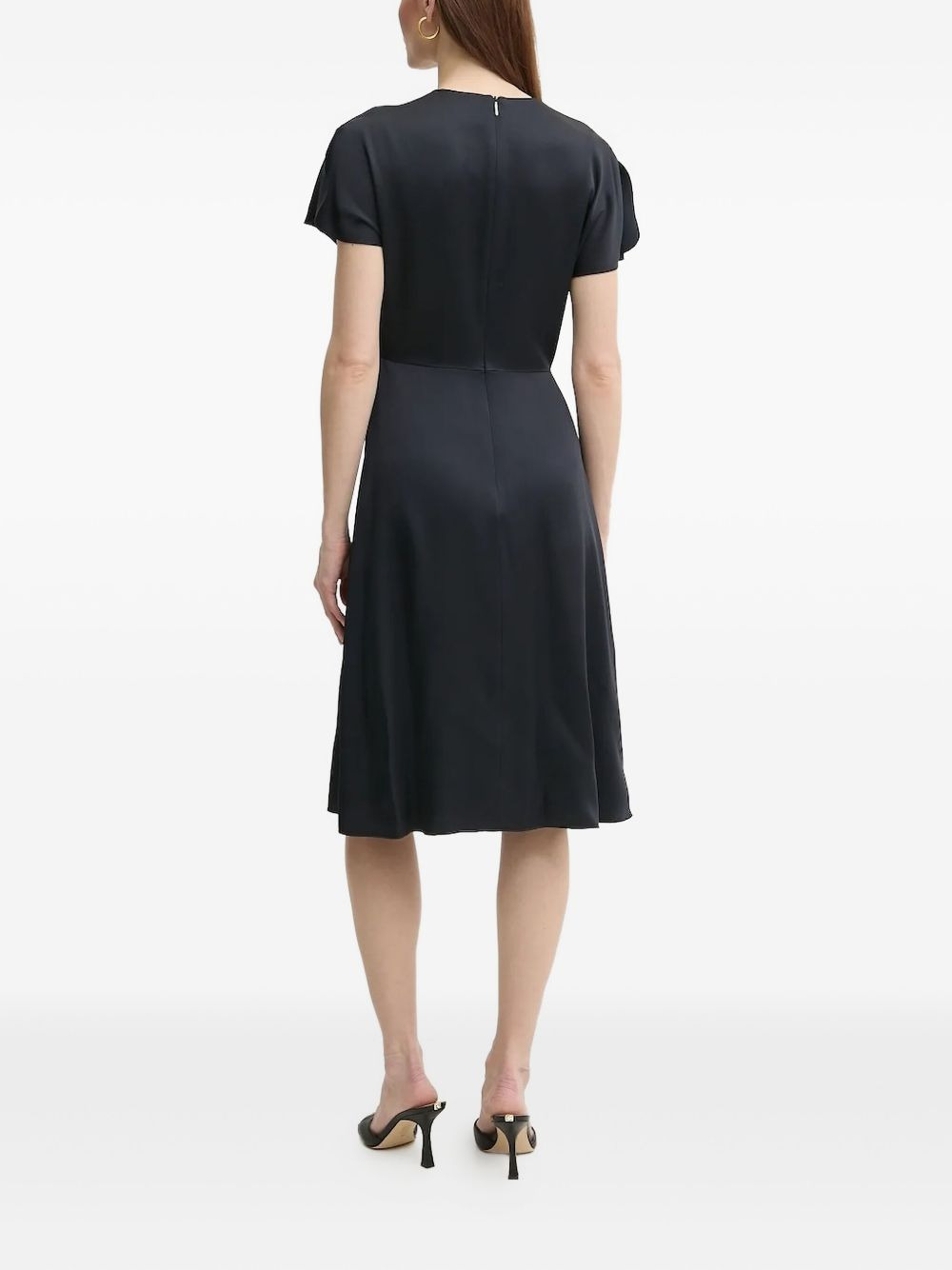 Dulania V-neck gathered midi dress - 2