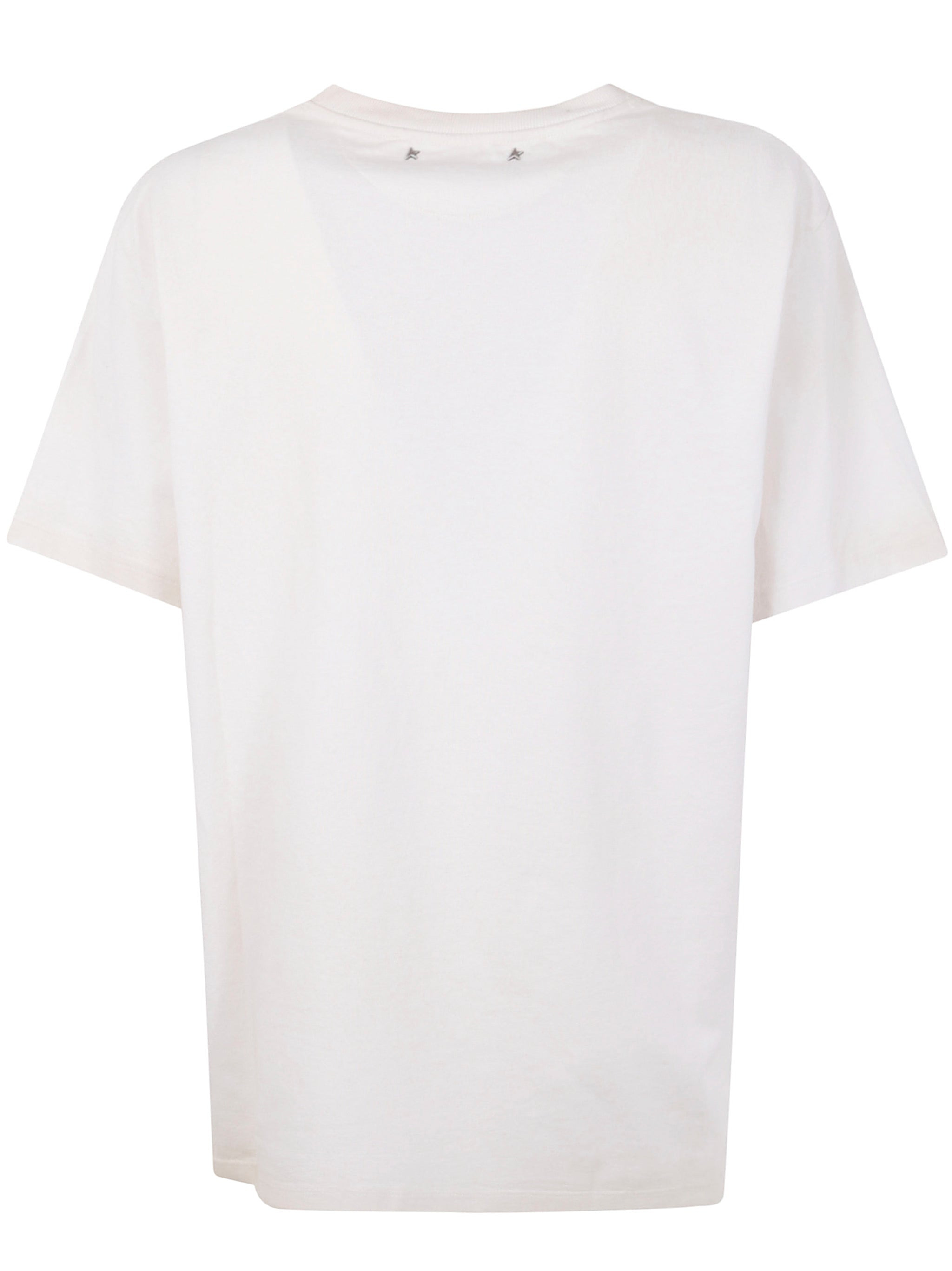 Golden Goose Women "Journey W`S" T-Shirt Regular Gauze Cotton Jersey With Print - 2