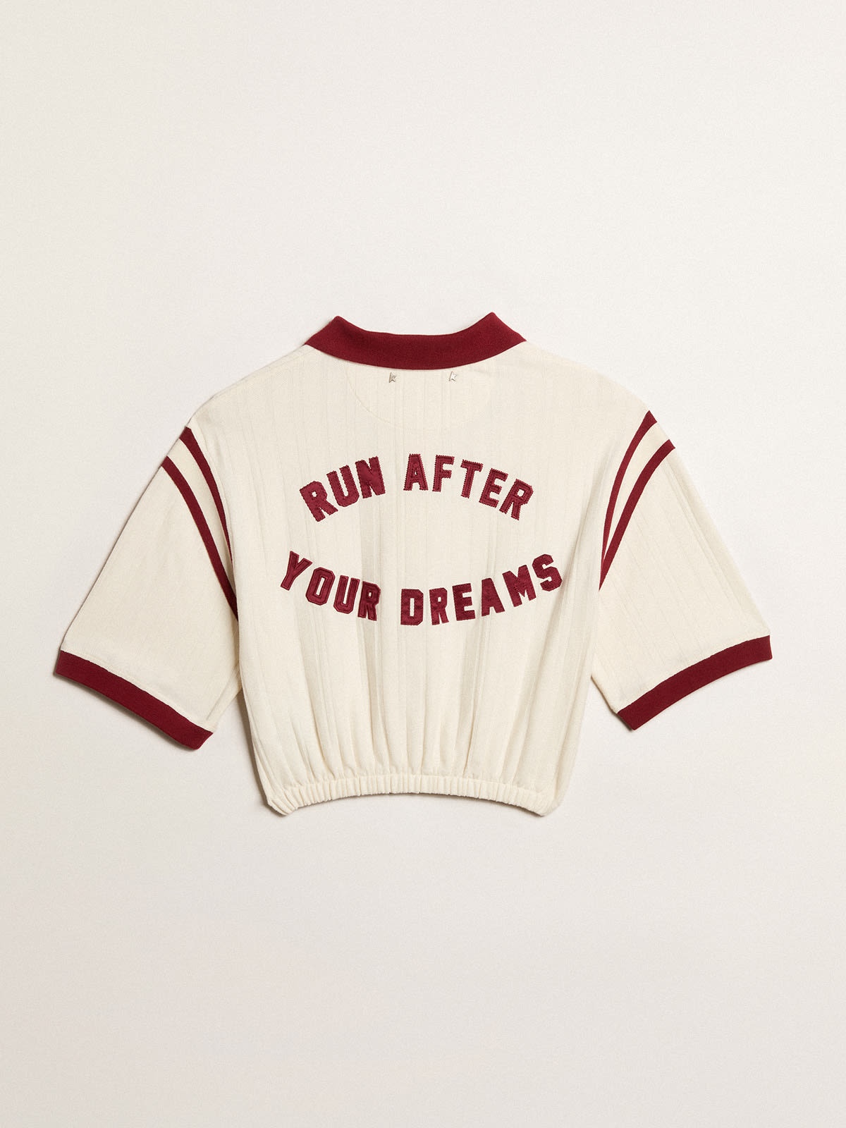 Exclusive HAUS of Dreamers t-shirt polo in aged white - 3