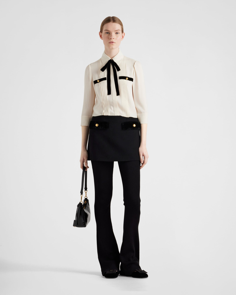Prada Pleated sablé shirt outlook