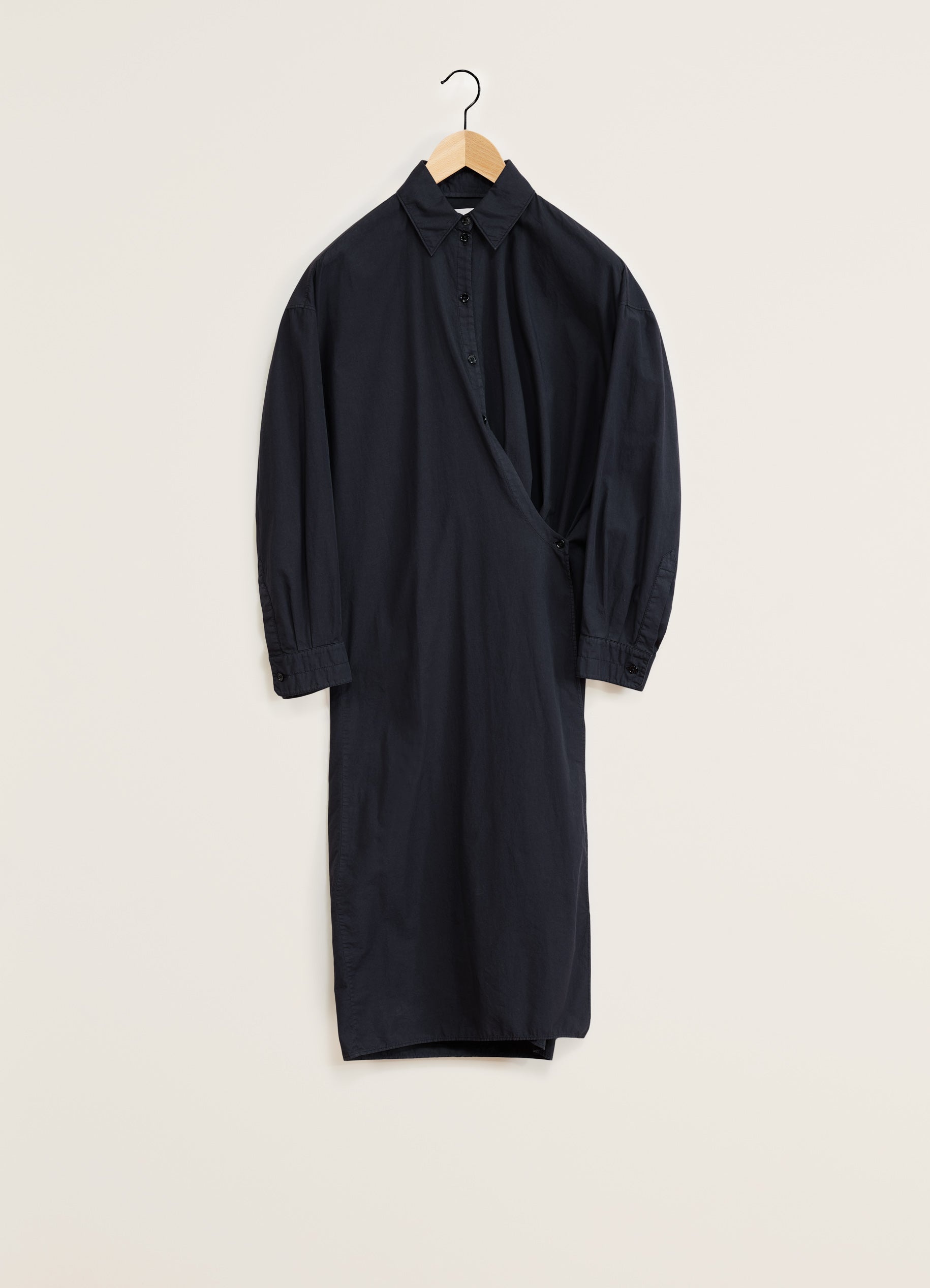 STRAIGHT COLLAR TWISTED DRESS - 1