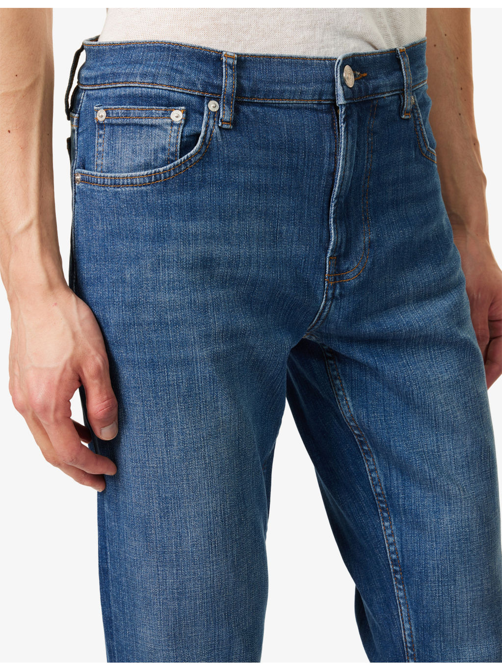 Modern Straight Slim-Fit Stretch-Denim Jeans - 5