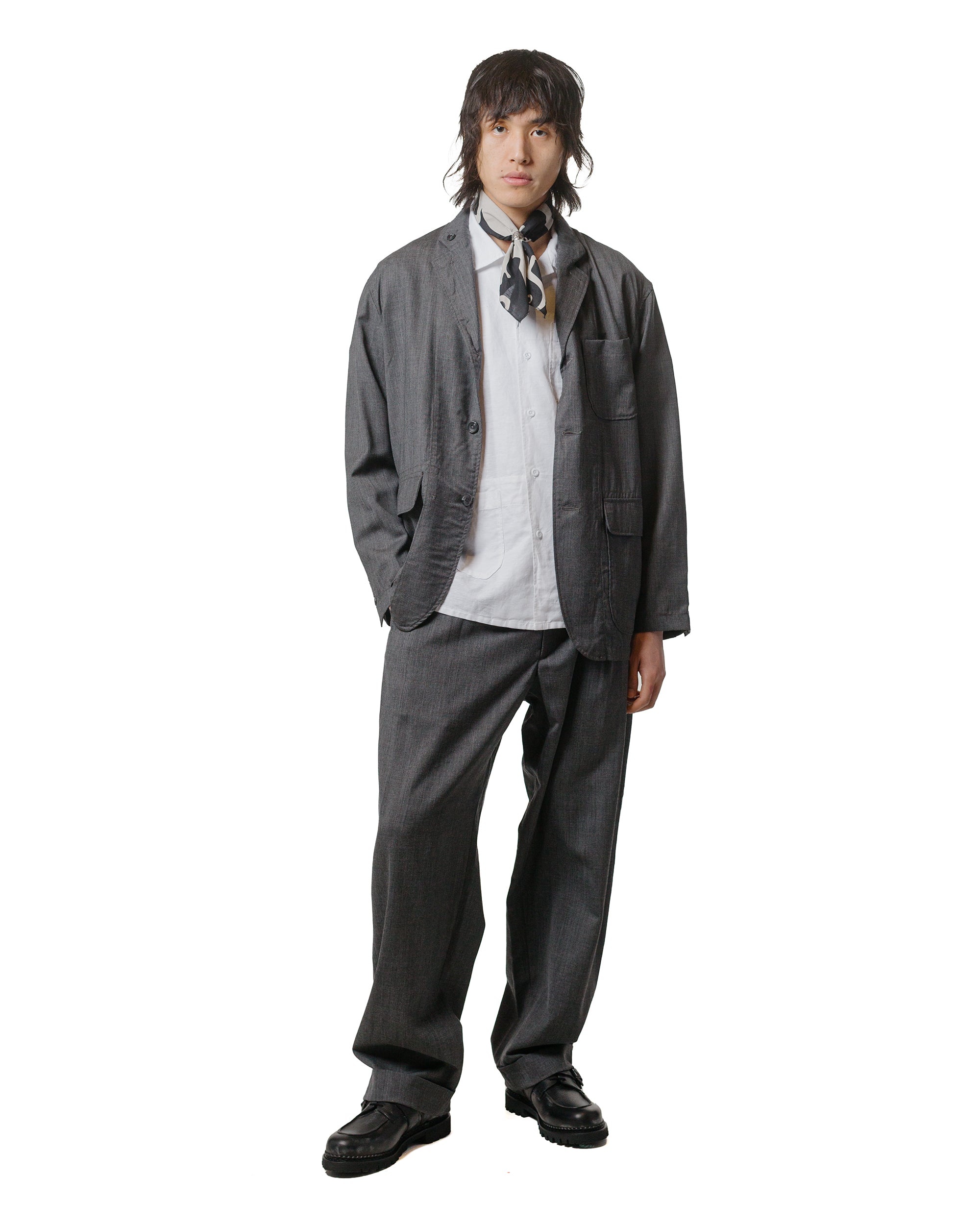 Loiter Jacket Charcoal Tropical Wool - 4