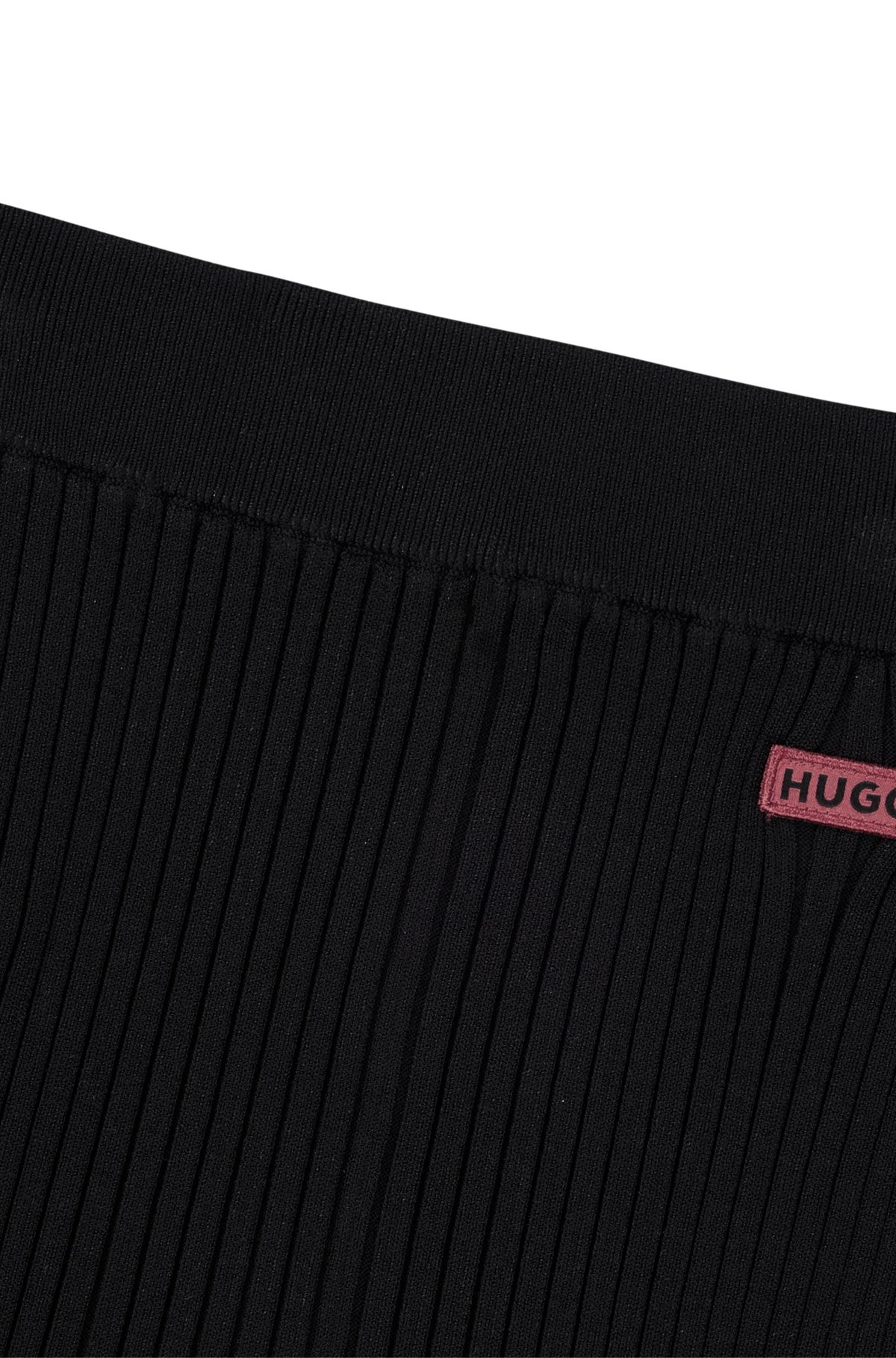 RIBBED-CREPE REGULAR-FIT TROUSERS WITH SLIT HEMS - 6
