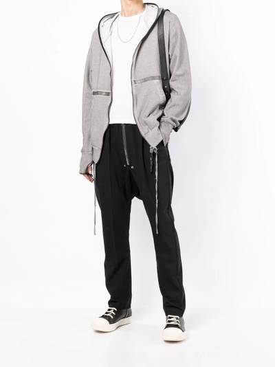 Isaac Sellam zip-up faded organic-cotton hoodie outlook