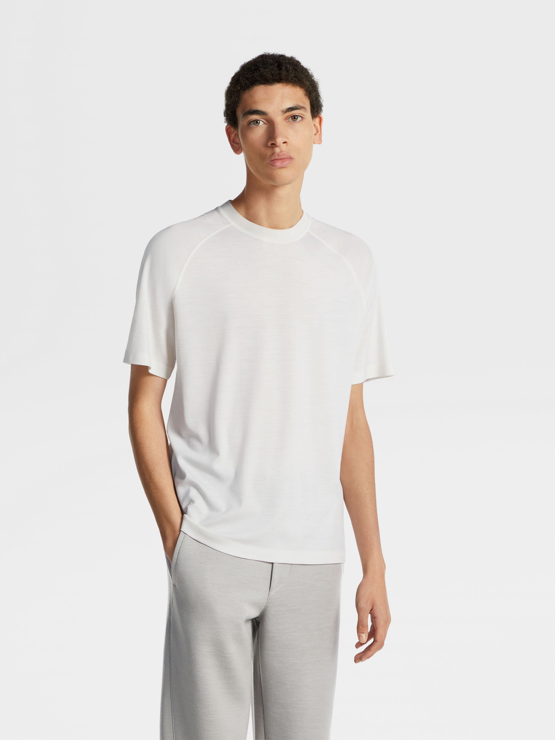 WHITE HIGH PERFORMANCE™ WOOL T-SHIRT - 5
