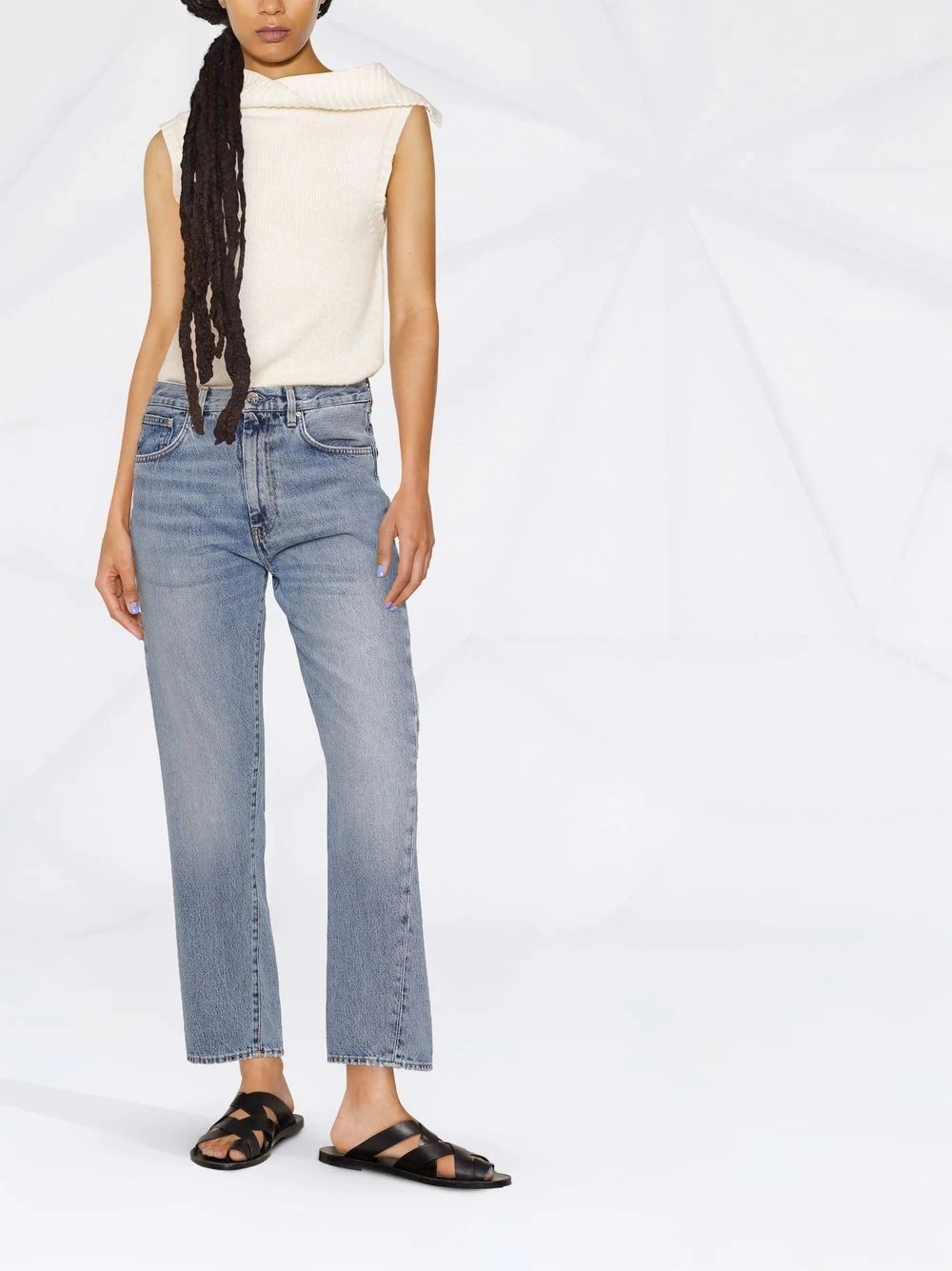 twisted-seam straight jeans - 2