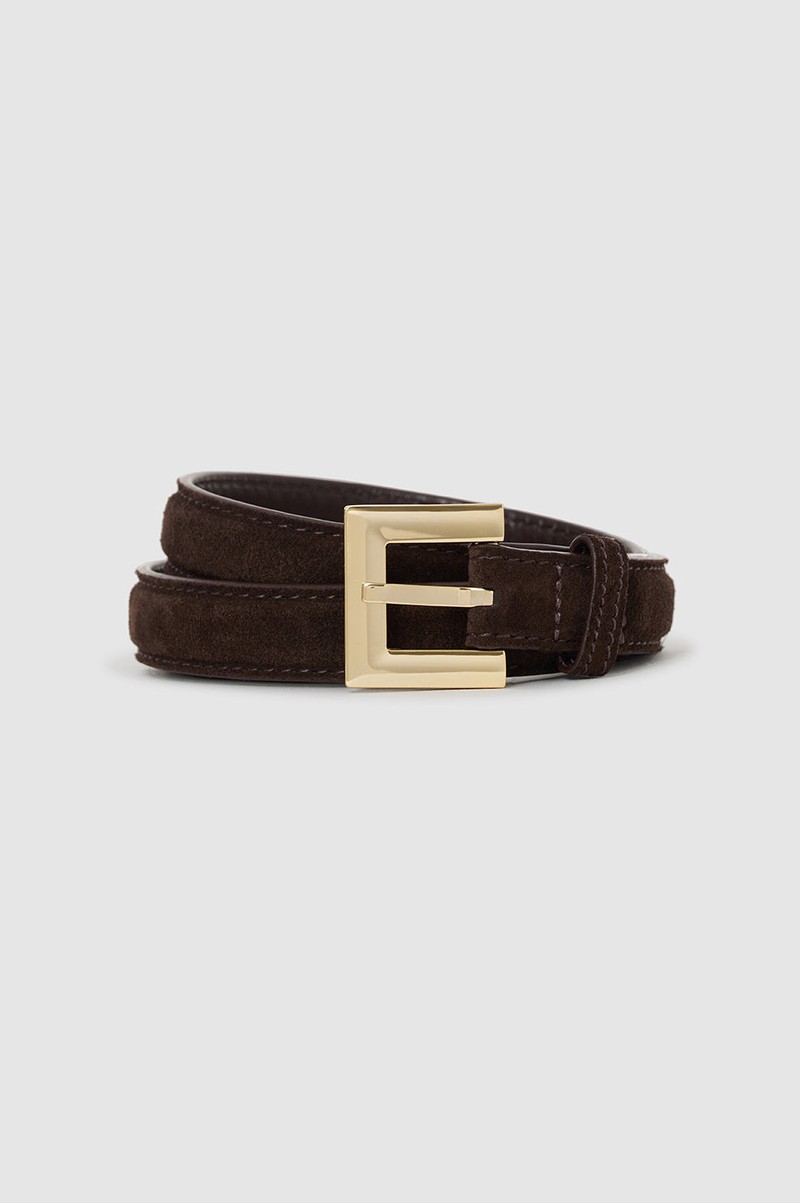 Nicola Belt - Dark Brown Suede 3