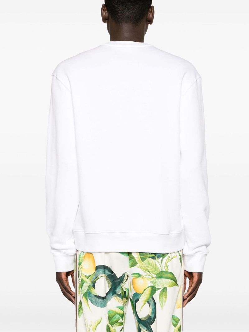 logo-embroidered cotton sweatshirt 4