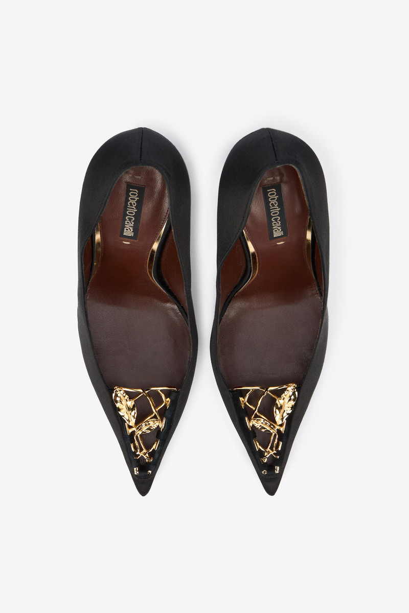 Black Pumps With Leaf Insert 5
