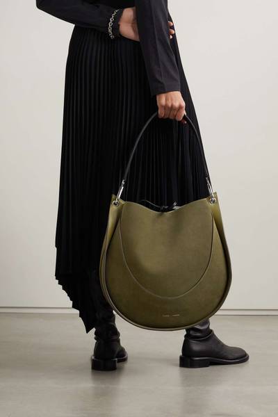 Proenza Schouler Arch large suede and leather shoulder bag outlook