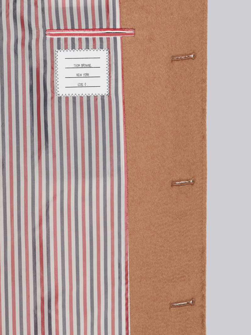 Natural Baby Camel Hair Ticket Pocket Long Chesterfield Overcoat 6