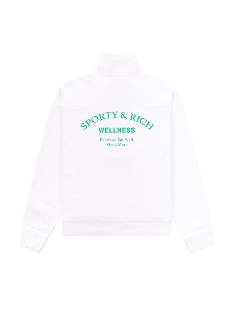 Sporty & Rich Wellness Studio half-zip cotton sweatshirt outlook