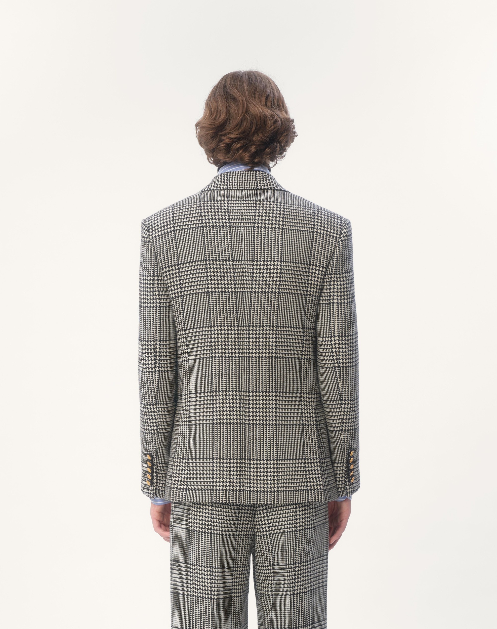 SINGLE-BREASTED WOOL JACKET WITH CHECK PATTERN ON HOUNDSTOOTH - 8