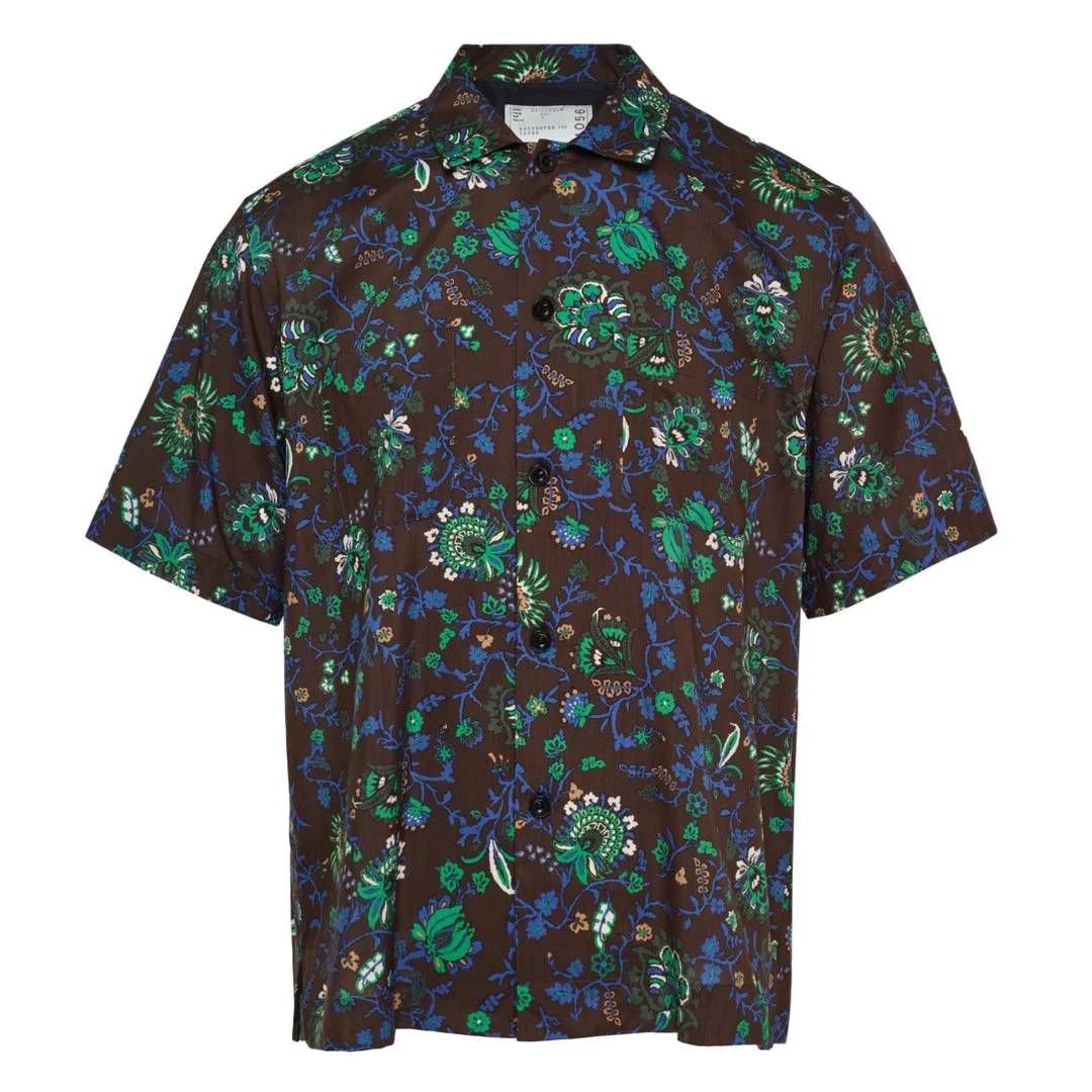 Floral Print Short Sleeve Shirt - 1