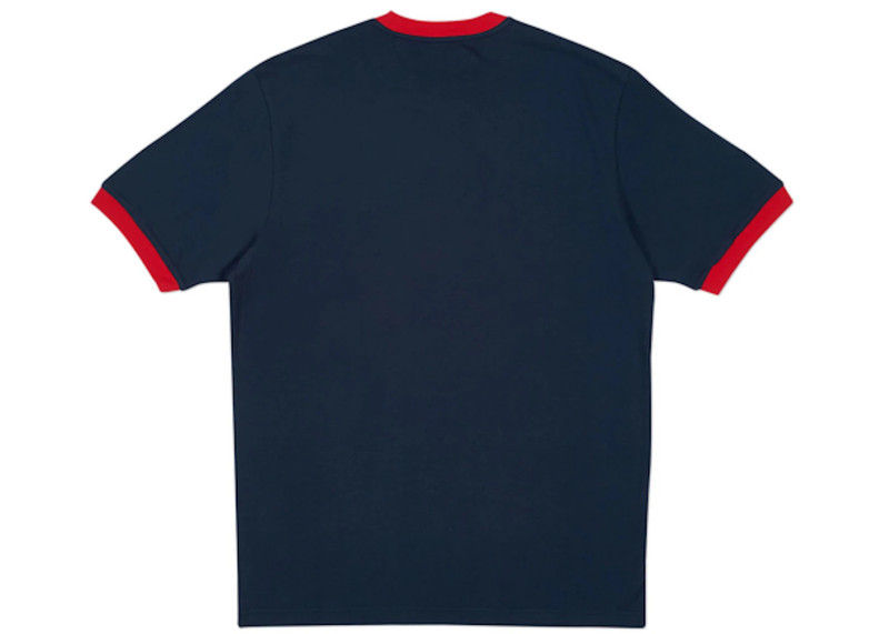 PALACE Palace Heavy Ringer T-Shirt Navy/Red outlook