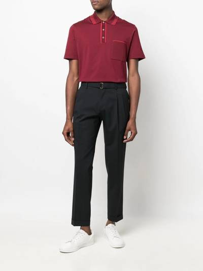 Salvatore Ferragamo stripe-trimmed polo shirt outlook