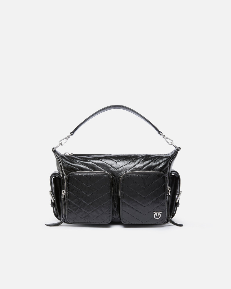 MEDIUM LEATHER CARGO BAG WITH POCKETS 1