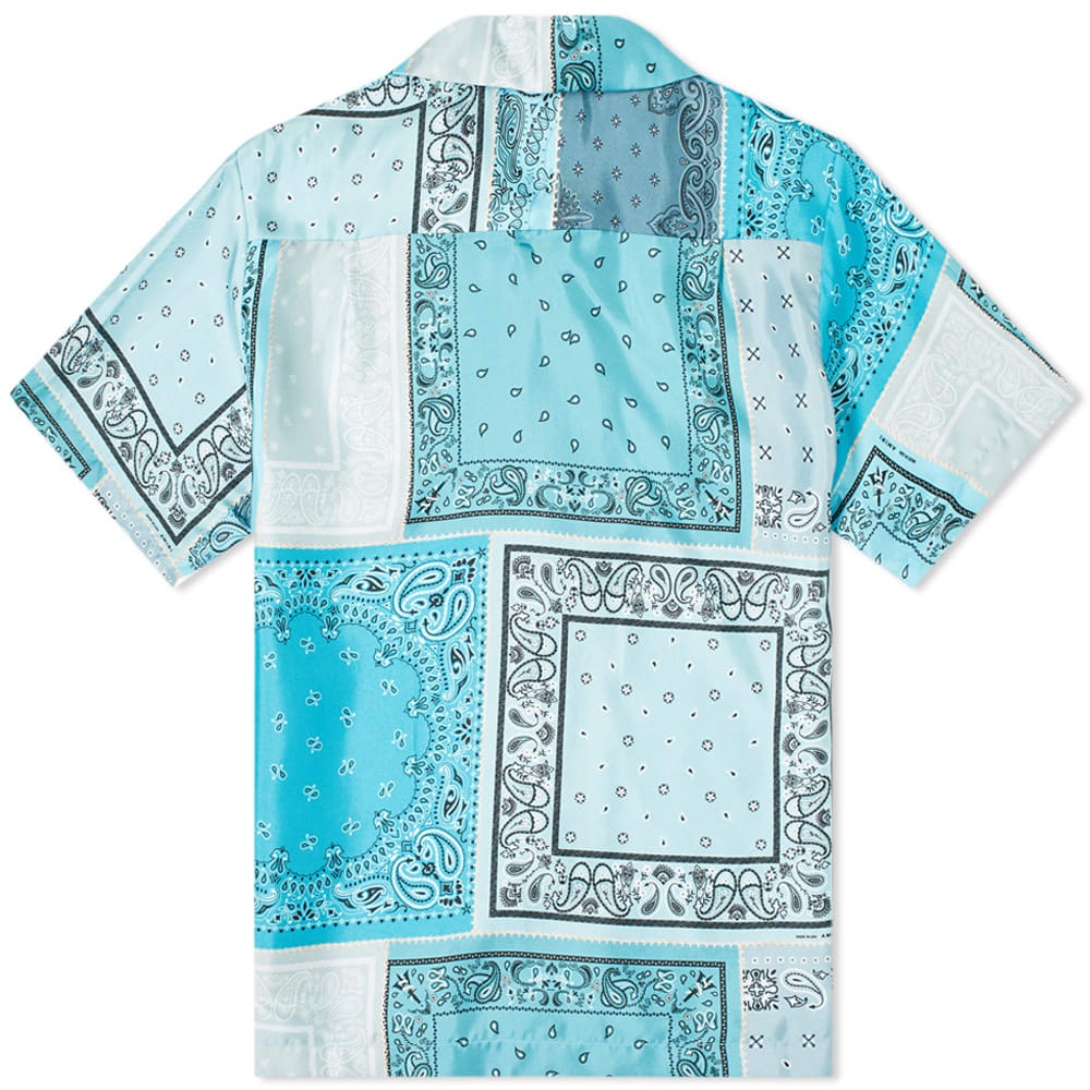 AMIRI Short Sleeve Reconstructed Silk Bandana Shirt - 2