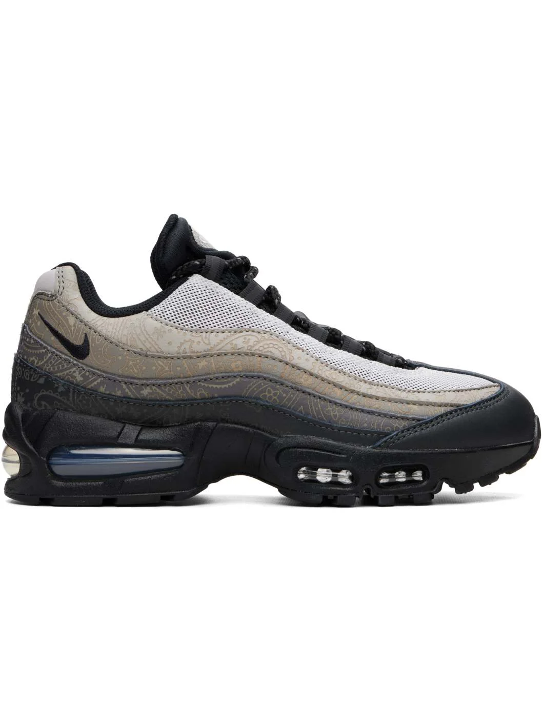 Gray Air Max 95 Big Bubble Leather Sneakers - 1