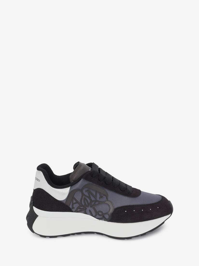 Alexander McQueen Women's Sprint Runner in Black/silver | REVERSIBLE