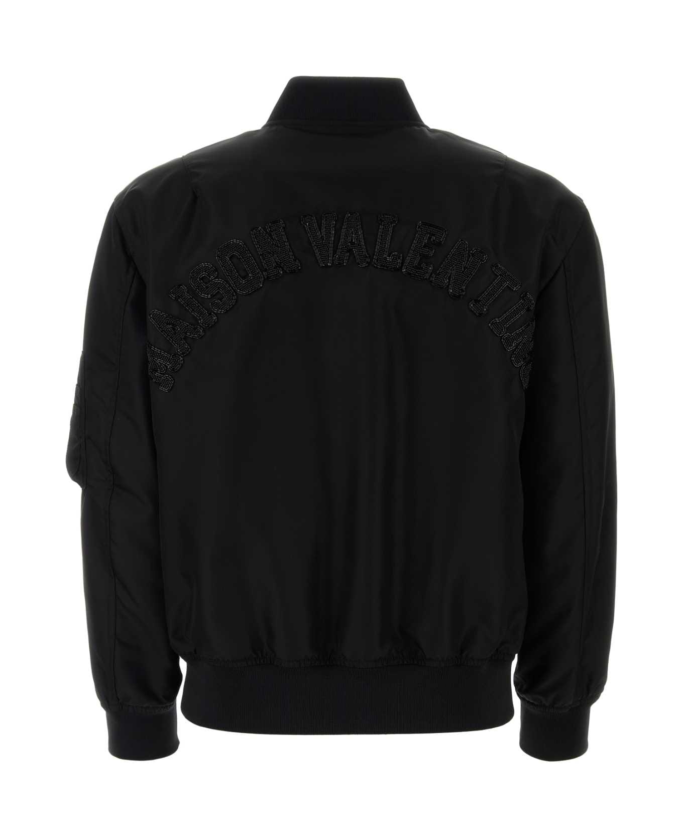 Black Nylon Bomber Jacket - 2