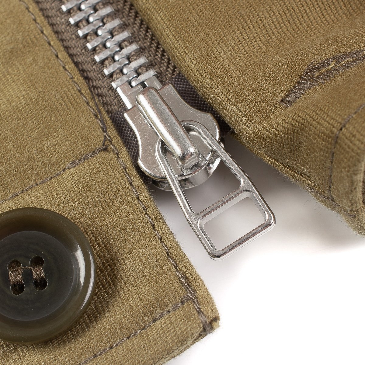 IHV-22-KHA Alpaca Lined Whipcord N1 Deck Vest - Khaki - 11