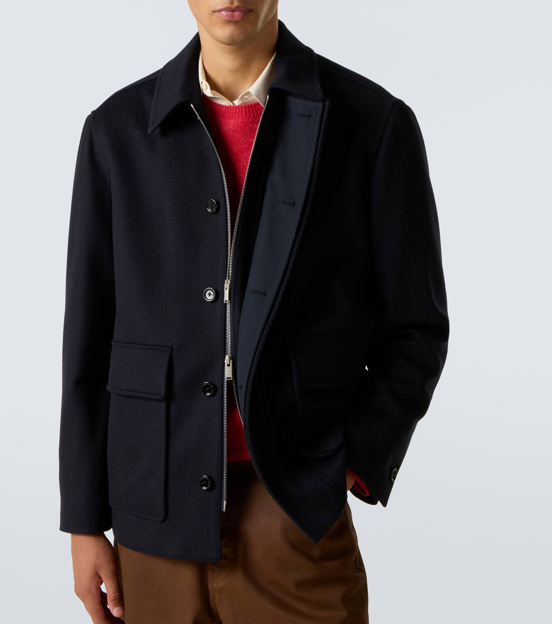 Virgin wool blouson jacket - 5