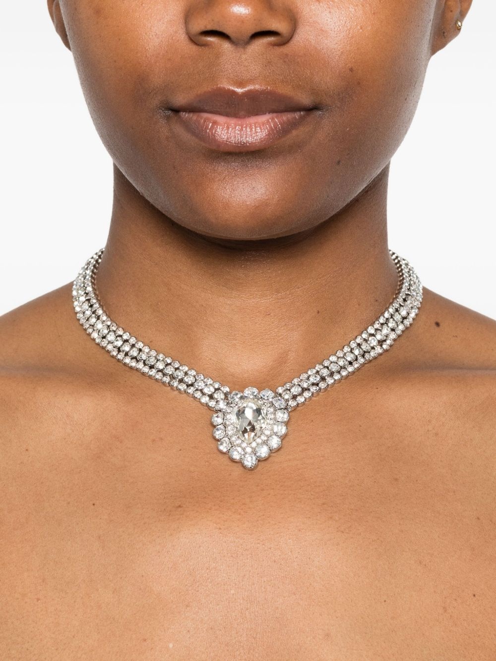 crystal-embellished necklace - 2