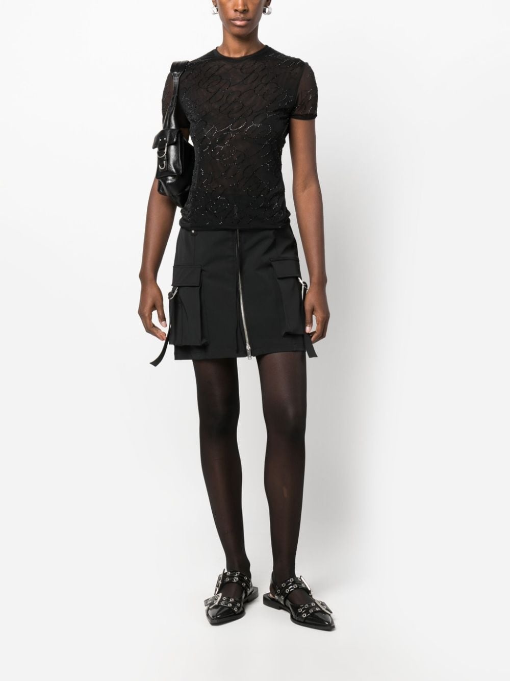Blumarine zip-up cargo mini skirt | REVERSIBLE