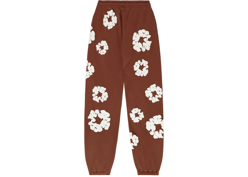 DENIM TEARS Denim Tears The Cotton Wreath Sweatpants Brown outlook