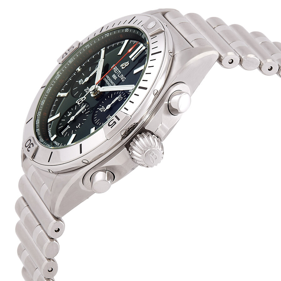 Breitling Chronomat B01 42 Chronograph Automatic Green Dial Men's Watch AB0134101L2A1 - 2