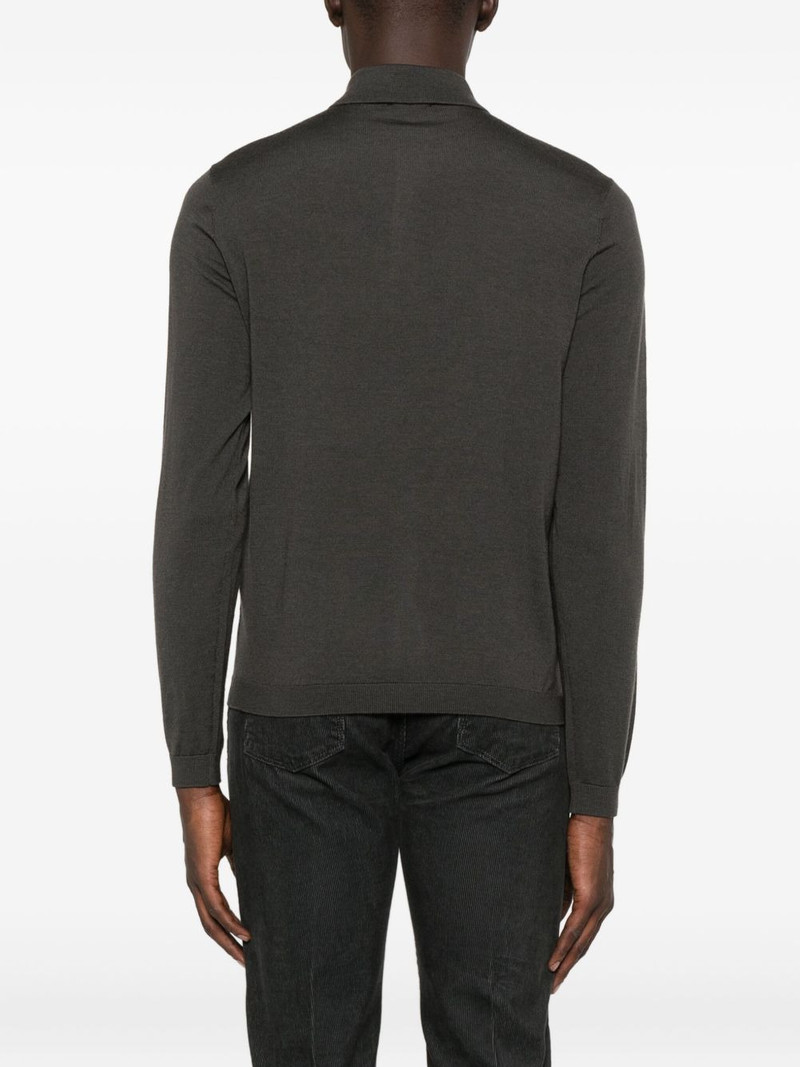 polo-neck button cardigan 4