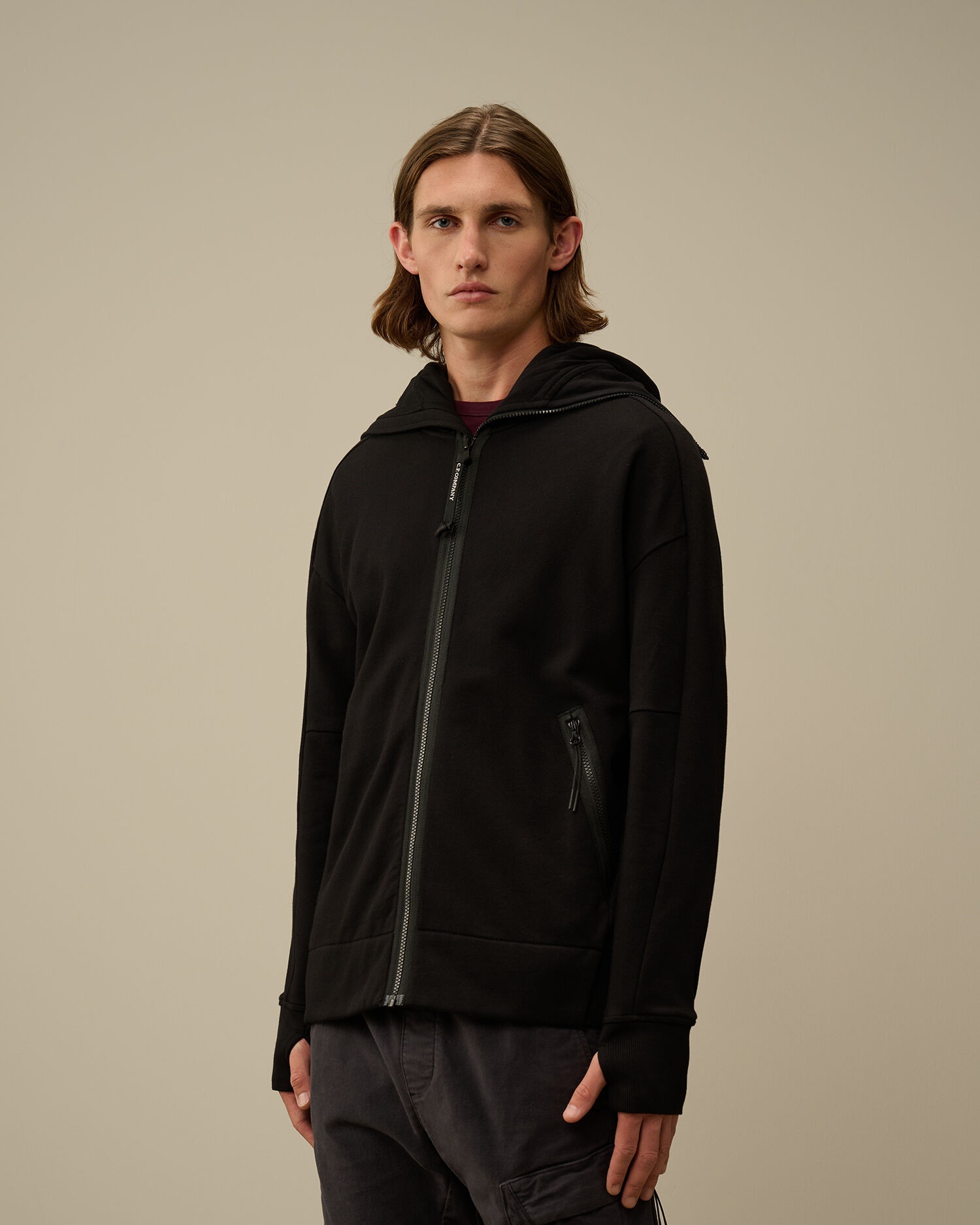 Diagonal Raised Fleece Explorer Zipped Hooded Sweatshirt - 3