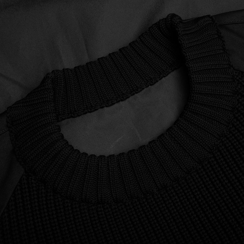 COTTON CHINO MIX PULLOVER - BLACK - 5