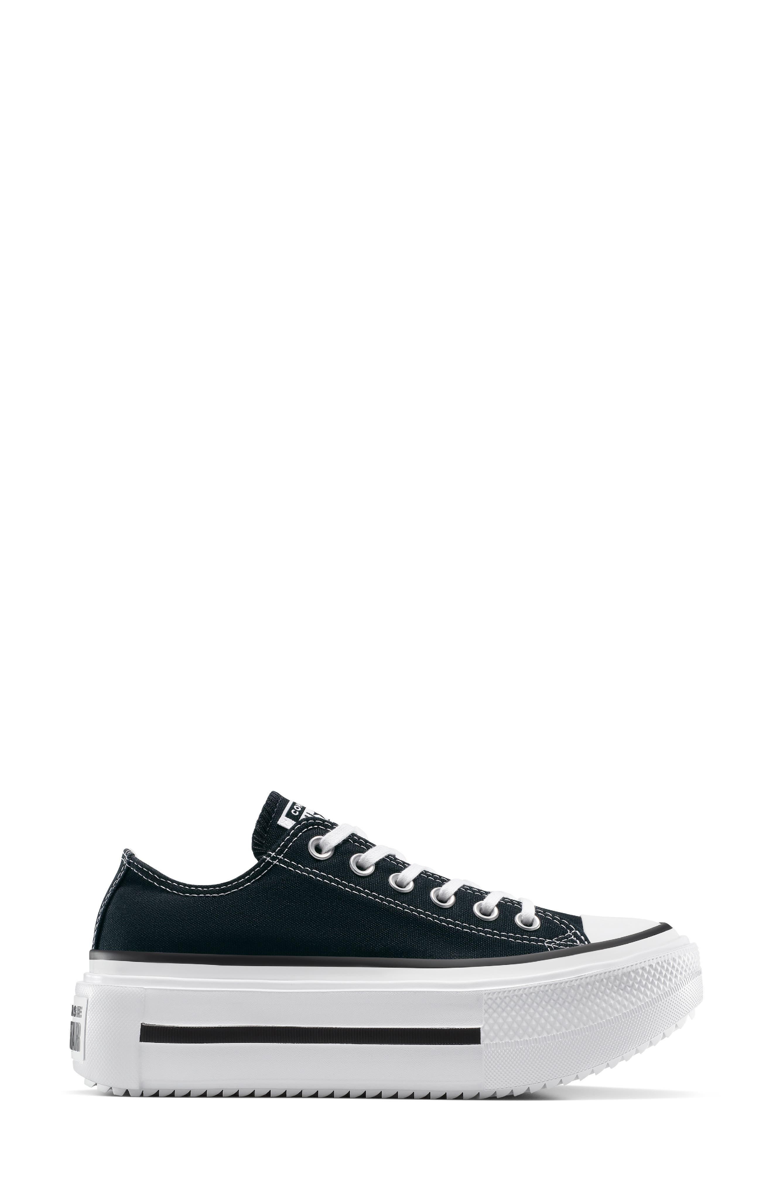 Converse Gender Inclusive Chuck Taylor All Star Lift Double Stack Low Top Platform Sneaker in Black/ - 3