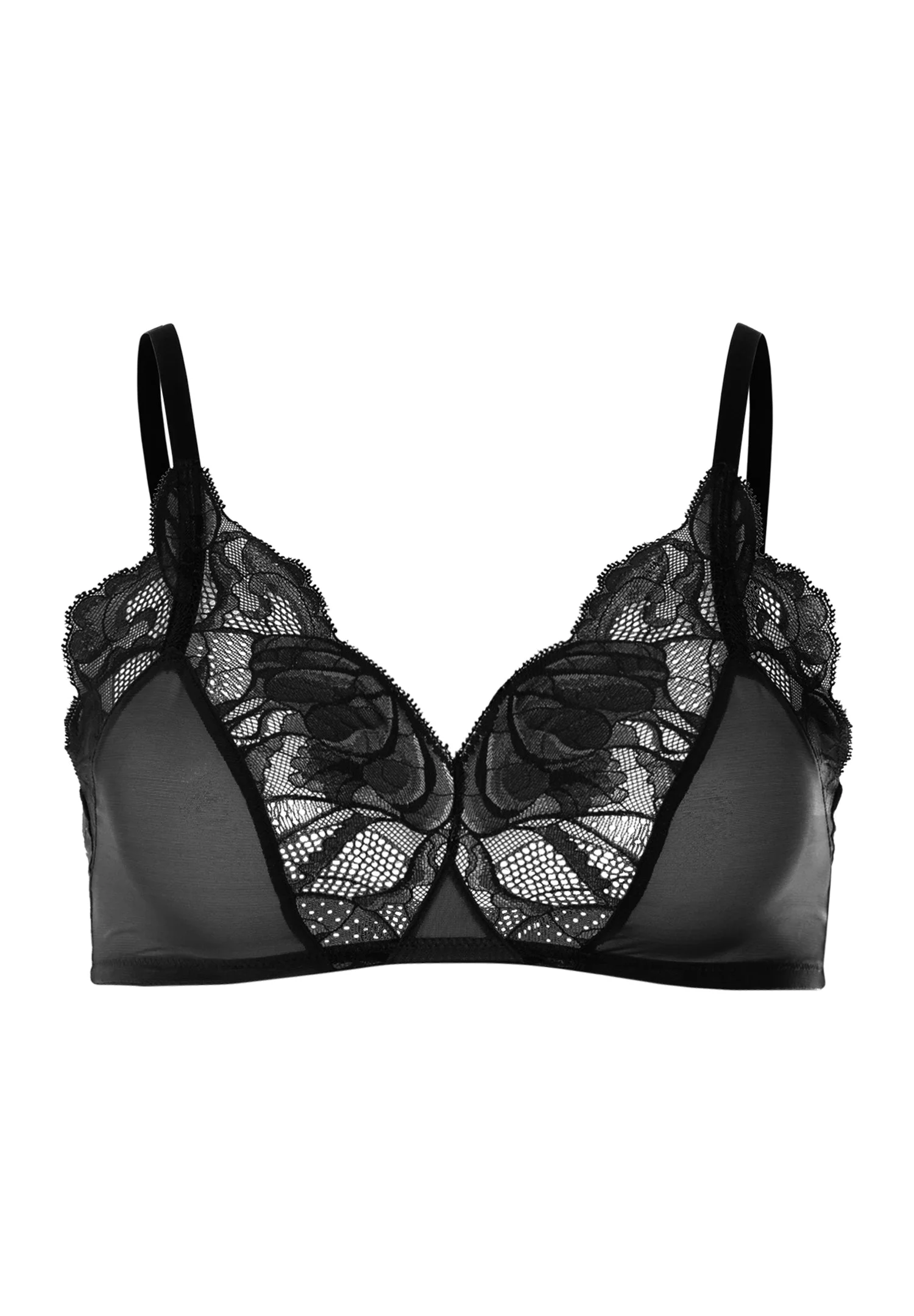 Lysia Lace Trim Soft Cup Bra - 1