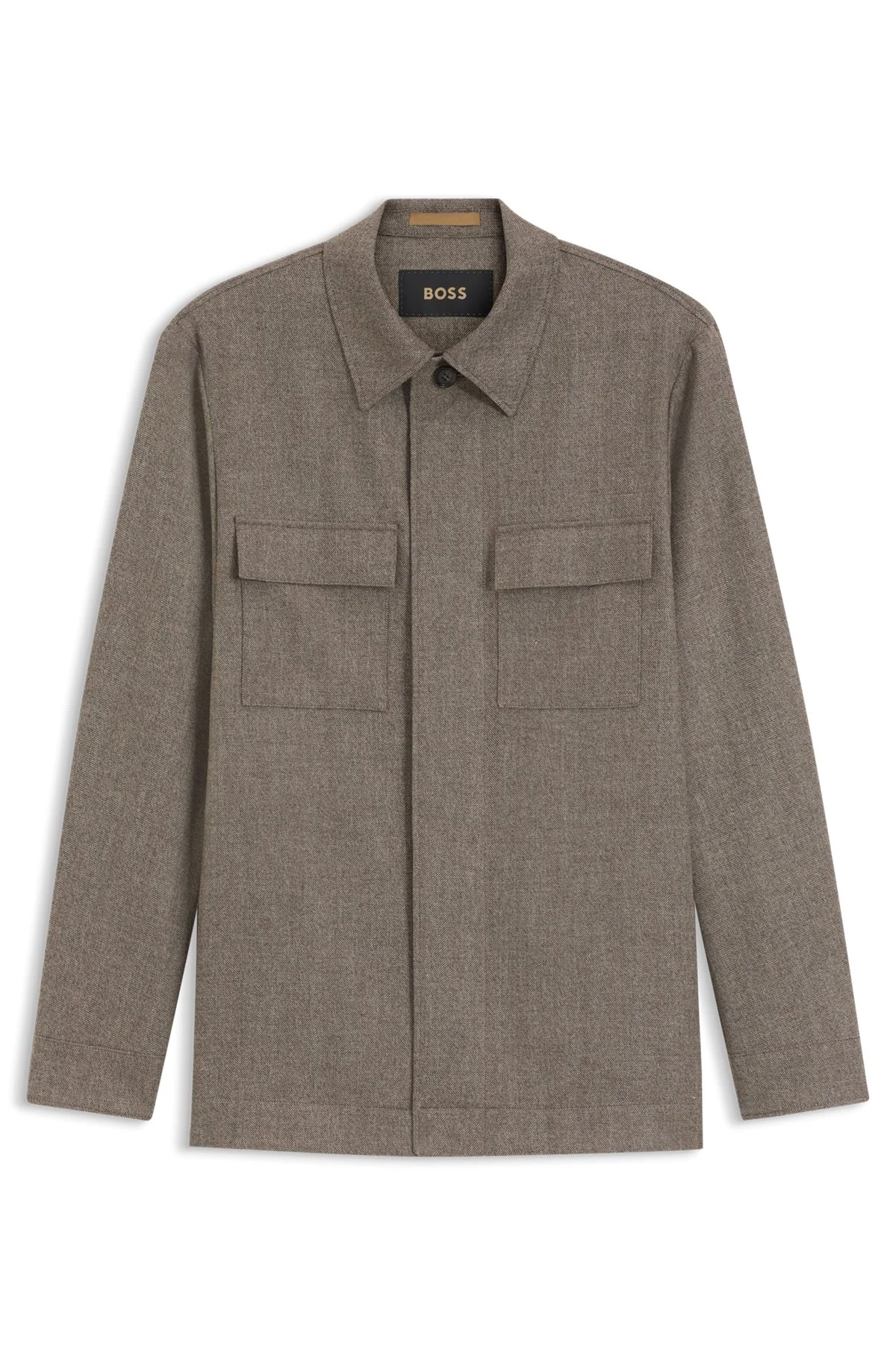 RELAXED-FIT OVERSHIRT IN VIRGIN WOOL AND CASHMERE - 1