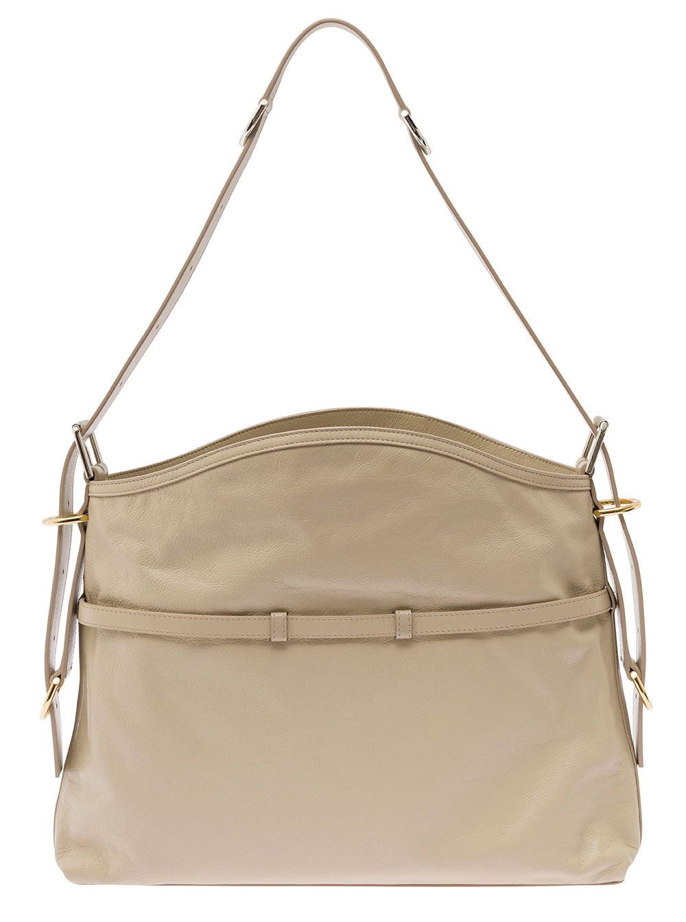 Givenchy Women 'Voyou' Beige Shoulder Bag With Embossed Logo In Smooth Leather Woman - 4