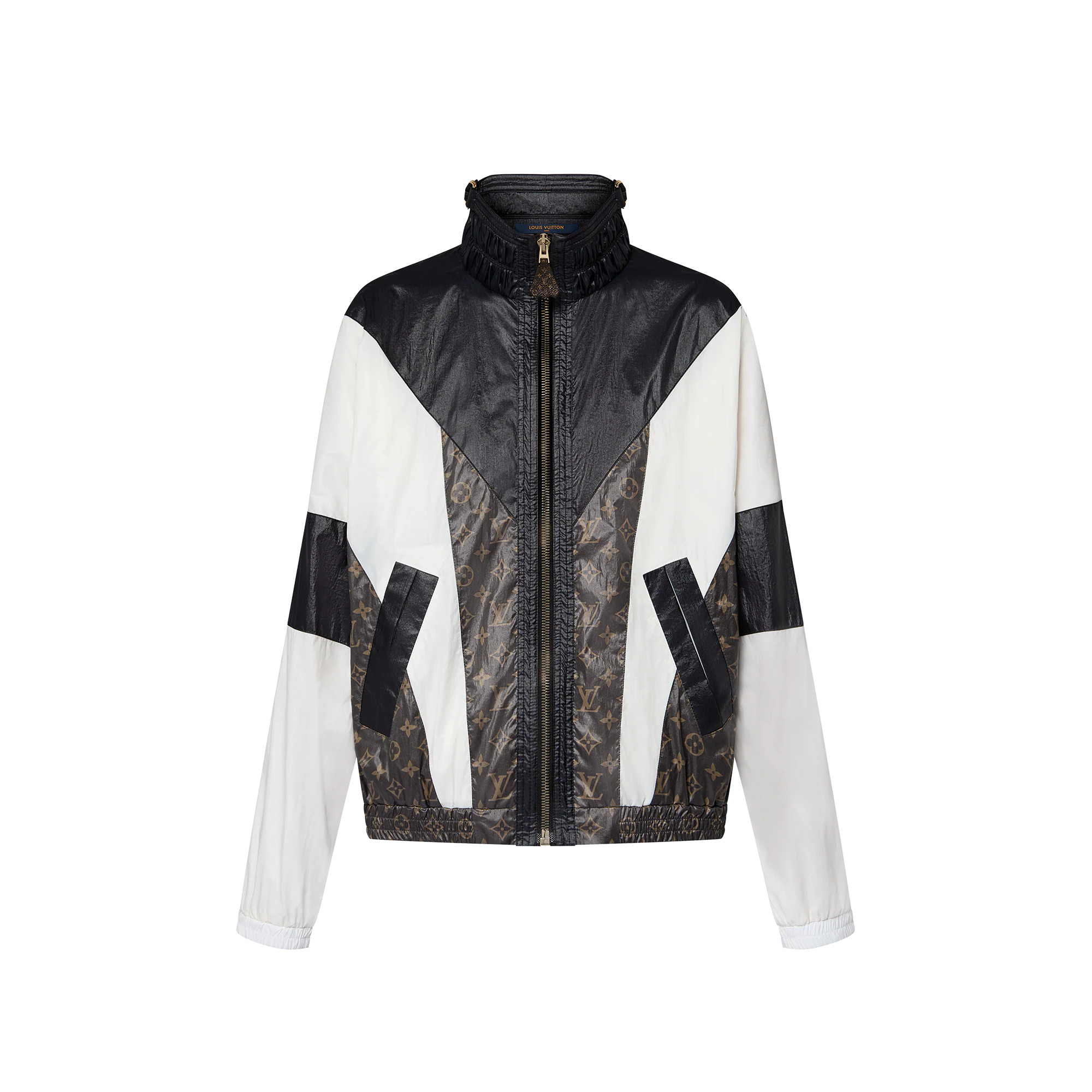 Sporty Color-Blocked Zip-Up Parka - 1